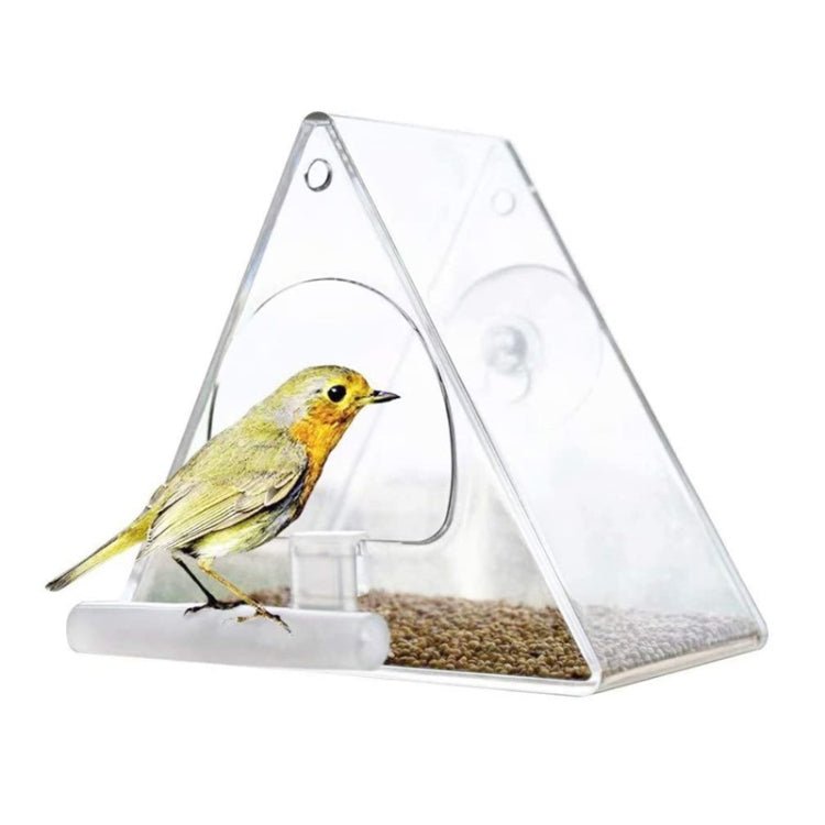 Acrylic Bird Cage Transparent Pet Box Triangle Bird Feeder - Trustpick
