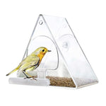Acrylic Bird Cage Transparent Pet Box Triangle Bird Feeder - Trustpick