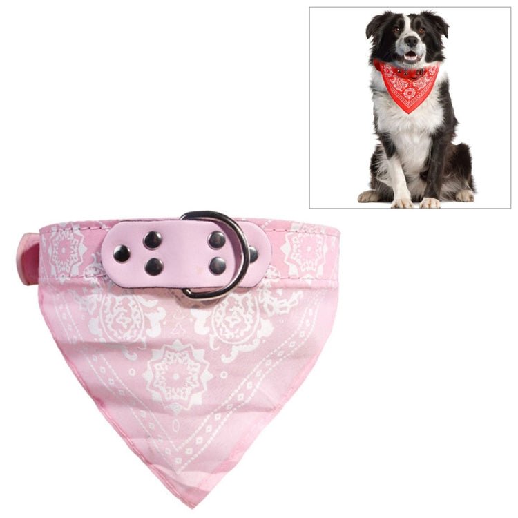 Adjustable Dog Bandana Leather Printed Soft Scarf Collar Neckerchief for Puppy Pet - Trustpick