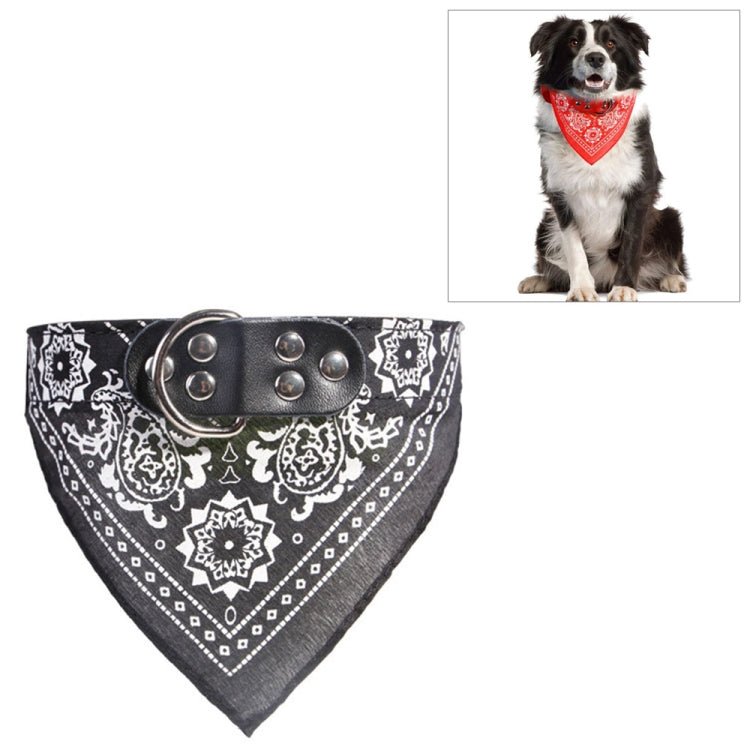 Adjustable Dog Bandana Leather Printed Soft Scarf Collar Neckerchief for Puppy Pet - Trustpick