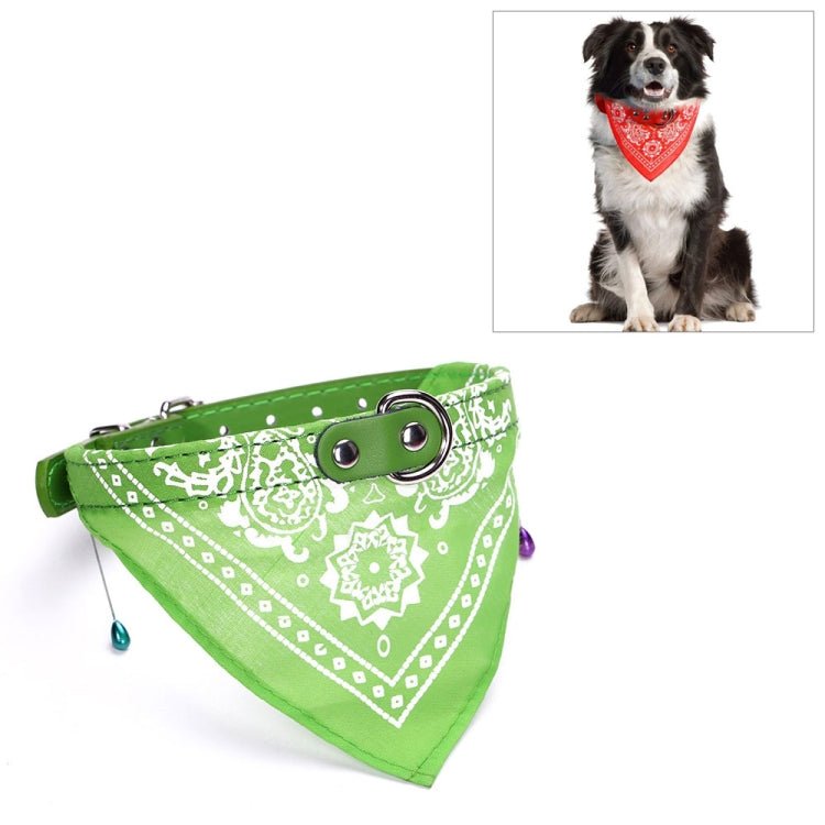 Adjustable Dog Bandana Leather Printed Soft Scarf Collar Neckerchief for Puppy Pet - Trustpick