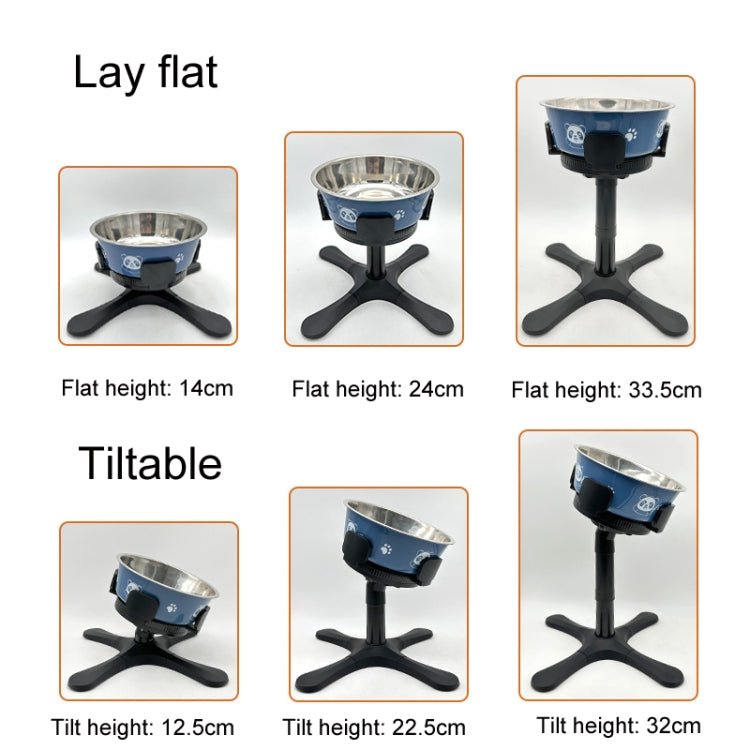 Adjustable Food Bowl Heightening Stand For Medium And Large Pet Dogs - Trustpick