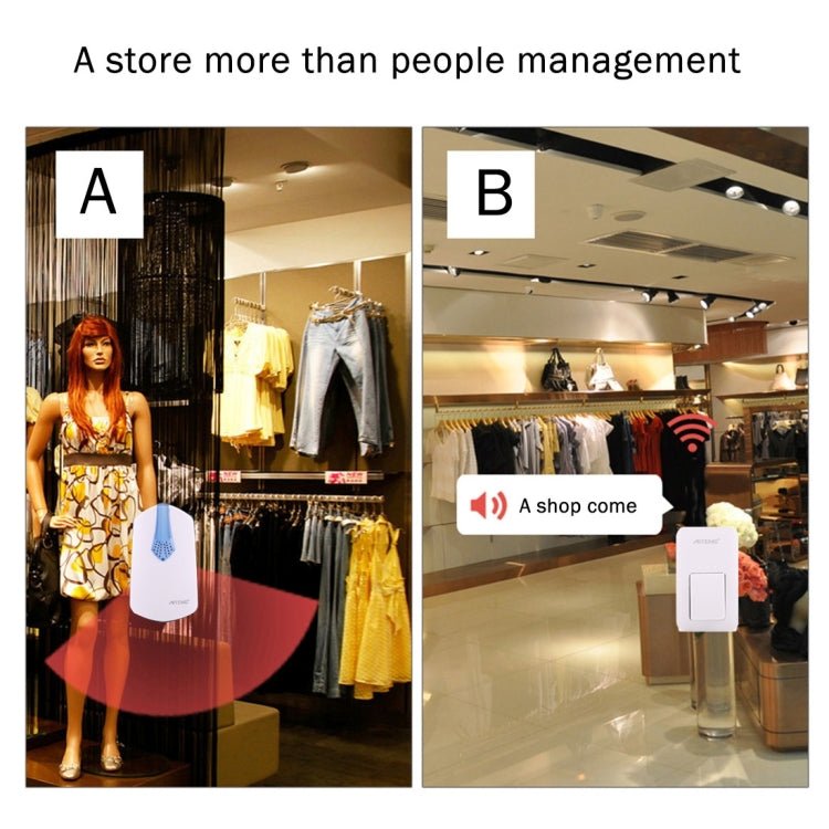 AITENG V026G Life Waterproof Battery - Free Wireless Doorbell, 1 Receiver + 1 x Transmitter, Receiver Distance: 130m, US Plug - Trustpick