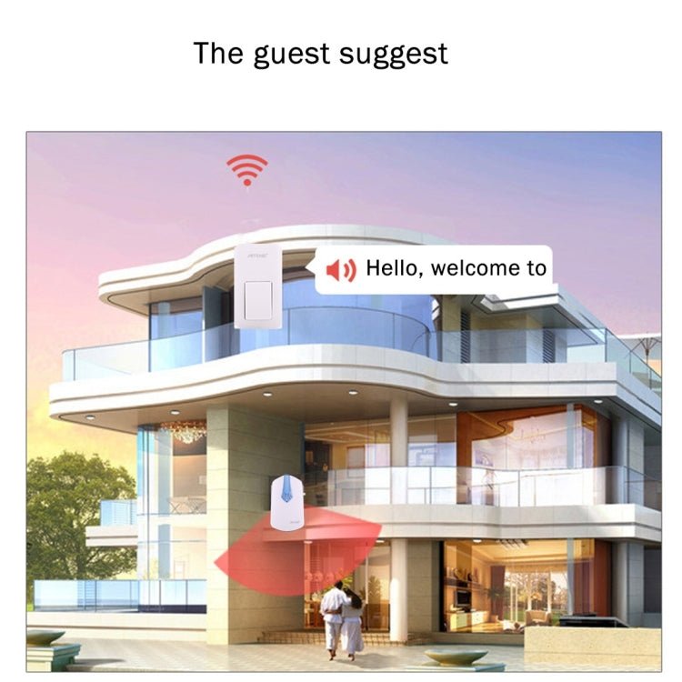 AITENG V026G Life Waterproof Battery - Free Wireless Doorbell, 1 Receiver + 1 x Transmitter, Receiver Distance: 130m, US Plug - Trustpick