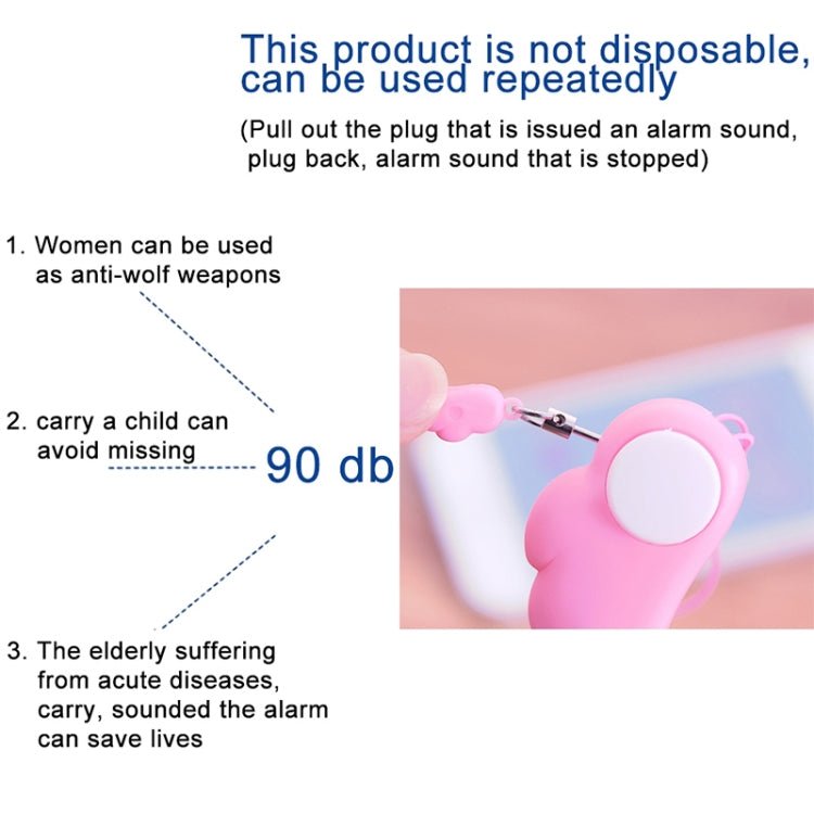 Angel Wing Anti - rape Device Personal Alarm, Self - defense Defend Wolf, Mini Alarm with 90dB Alarm Sound for Girl and Kids - Trustpick