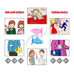 Angel Wing Anti - rape Device Personal Alarm, Self - defense Defend Wolf, Mini Alarm with 90dB Alarm Sound for Girl and Kids - Trustpick