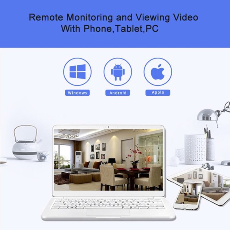 Anpwoo YT001 720P HD WiFi IP Camera with 6 PCS Infrared LEDs, Support Motion Detection & Night Vision & TF Card(Max 64GB) - Trustpick