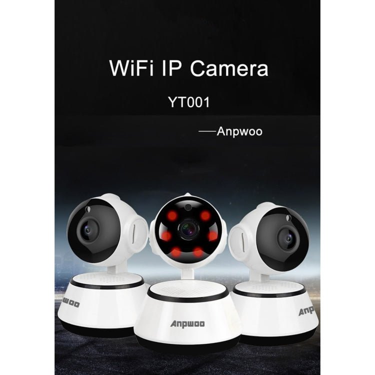 Anpwoo YT001 720P HD WiFi IP Camera with 6 PCS Infrared LEDs, Support Motion Detection & Night Vision & TF Card(Max 64GB) - Trustpick