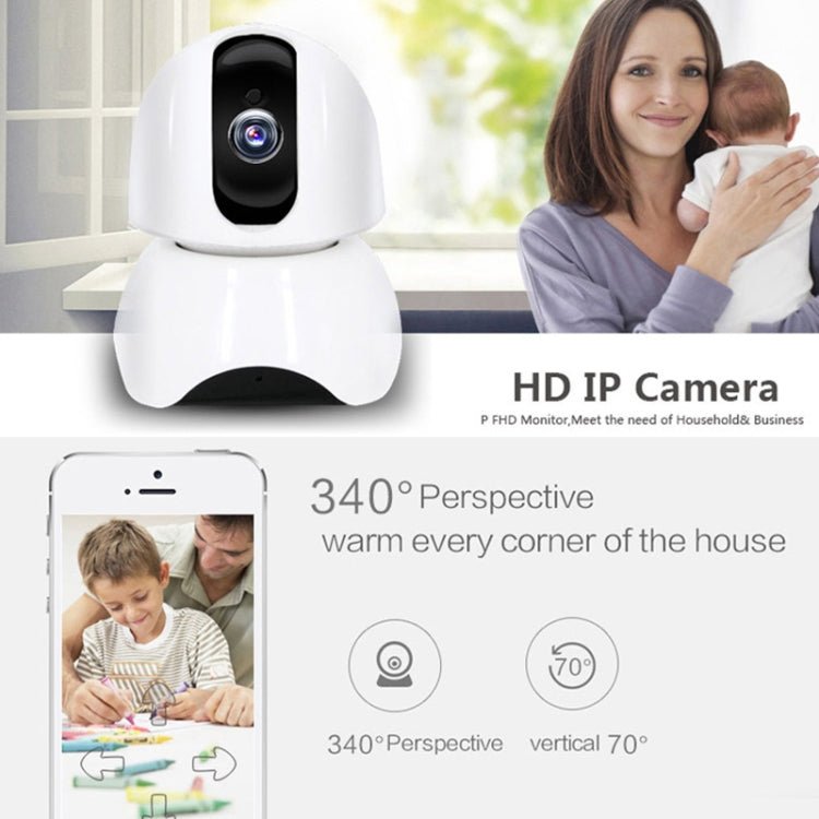 Anpwoo - YT003 2.0 Mega 3.6mm Lens Wide Angle 1080P Smart WIFI Monitor Camera , Support Night Vision & TF Card Expansion Storage, EU Plug - Trustpick