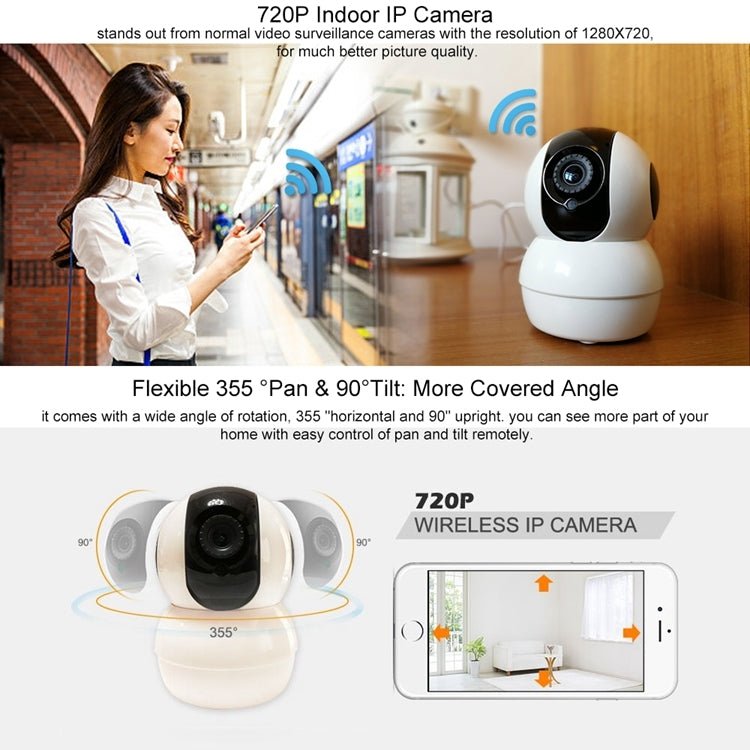 Anpwoo YT006 720P HD WiFi IP Camera, Support Motion Detection & Infrared Night Vision & SD Card(Max 32GB) - Trustpick