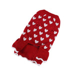Autumn Winter Pet Red Love Sweater Festive Christmas Pet Clothes - Trustpick