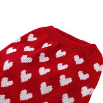 Autumn Winter Pet Red Love Sweater Festive Christmas Pet Clothes - Trustpick