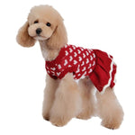 Autumn Winter Pet Red Love Sweater Festive Christmas Pet Clothes - Trustpick