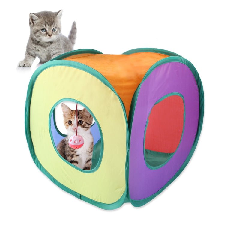 B18210 Square Cat Tunnel Can Storage Folding Cat Channel - Trustpick