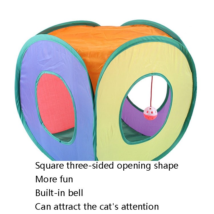B18210 Square Cat Tunnel Can Storage Folding Cat Channel - Trustpick