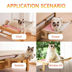Balcony Wooden Cat Hammock Window Wall Mounted Cat Hutch Hanging Bedside Pet Kennel - Trustpick