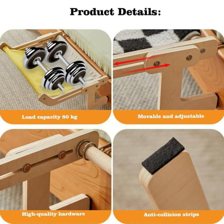 Balcony Wooden Cat Hammock Window Wall Mounted Cat Hutch Hanging Bedside Pet Kennel - Trustpick