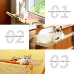 Balcony Wooden Cat Hammock Window Wall Mounted Cat Hutch Hanging Bedside Pet Kennel - Trustpick