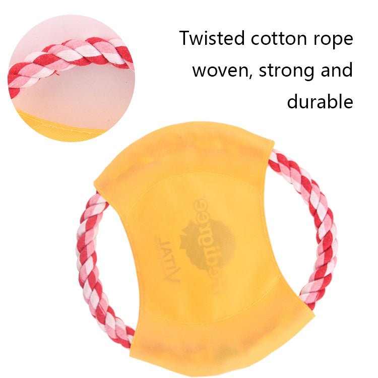 BG - W253H Pet Dog Canvas Bite Resistant Cotton Rope Frisbee Pet Training Toy Color Random Delivery - Trustpick