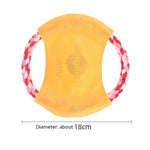 BG - W253H Pet Dog Canvas Bite Resistant Cotton Rope Frisbee Pet Training Toy Color Random Delivery - Trustpick
