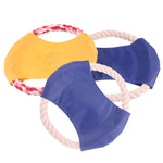 BG - W253H Pet Dog Canvas Bite Resistant Cotton Rope Frisbee Pet Training Toy Color Random Delivery - Trustpick