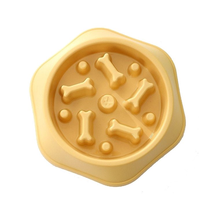 Bone Shape Dog Slow Food Bowl Dog Food Pot Pet Feeder - Trustpick