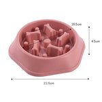 Bone Shape Dog Slow Food Bowl Dog Food Pot Pet Feeder - Trustpick