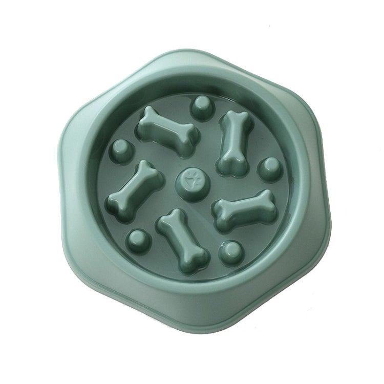 Bone Shape Dog Slow Food Bowl Dog Food Pot Pet Feeder - Trustpick
