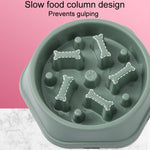 Bone Shape Dog Slow Food Bowl Dog Food Pot Pet Feeder - Trustpick