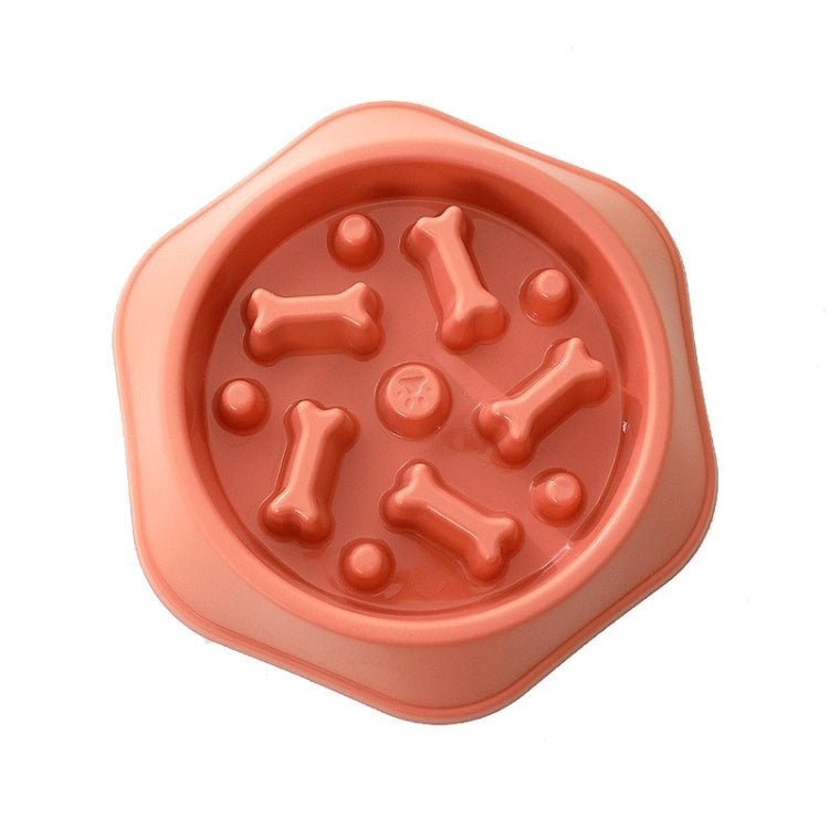Bone Shape Dog Slow Food Bowl Dog Food Pot Pet Feeder - Trustpick