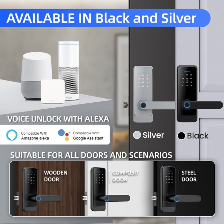 C89 Smart Fingerprint Password Lock Home Indoor Door TUYA System Lock - Trustpick