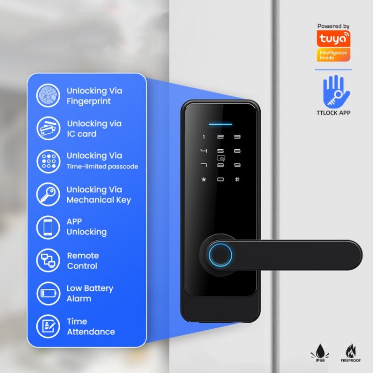 C89 Smart Fingerprint Password Lock Home Indoor Door TUYA System Lock - Trustpick