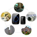 CACAZI A06 - DC 1 to 2 Battery Smart Home Wireless Waterproof Doorbell - Trustpick