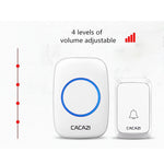 CACAZI A06 - DC 1 to 2 Battery Smart Home Wireless Waterproof Doorbell - Trustpick
