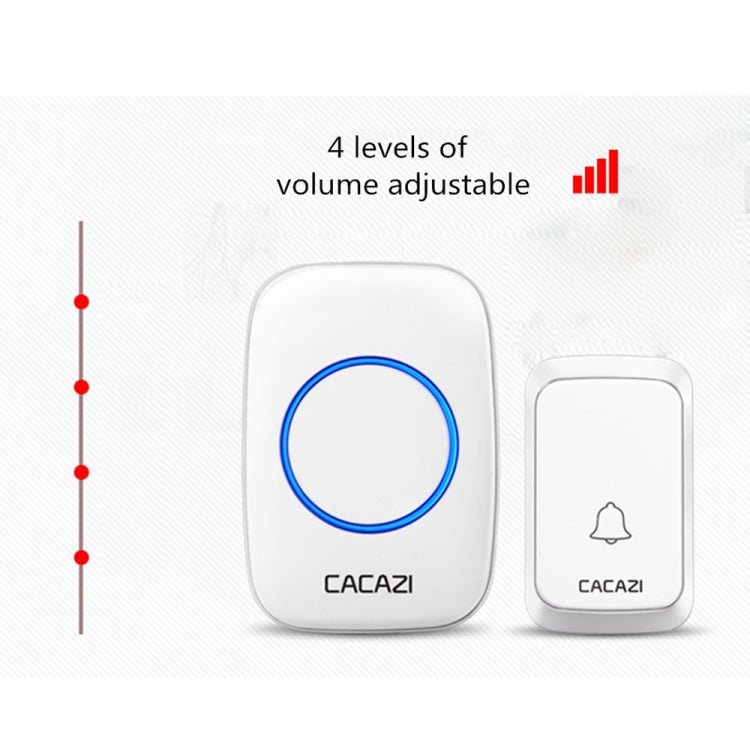 CACAZI A06 - DC 1 to 2 Battery Smart Home Wireless Waterproof Doorbell - Trustpick