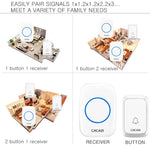 CACAZI A06 - DC 1 to 2 Battery Smart Home Wireless Waterproof Doorbell - Trustpick