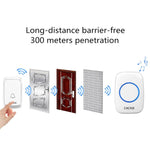 CACAZI A06 - DC 1 to 2 Battery Smart Home Wireless Waterproof Doorbell - Trustpick
