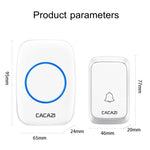 CACAZI A06 - DC 1 to 2 Battery Smart Home Wireless Waterproof Doorbell - Trustpick
