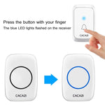 CACAZI A06 - DC 1 to 2 Battery Smart Home Wireless Waterproof Doorbell - Trustpick