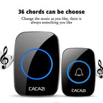 CACAZI A10DC 1 To 2 Battery Type Home Smart Waterproof Electronic Wireless Doorbell - Trustpick