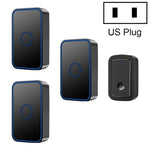 CACAZI A19 One Button Three Receivers Wireless Music Doorbell without Battery - Trustpick