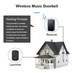CACAZI A19 One Button Three Receivers Wireless Music Doorbell without Battery - Trustpick