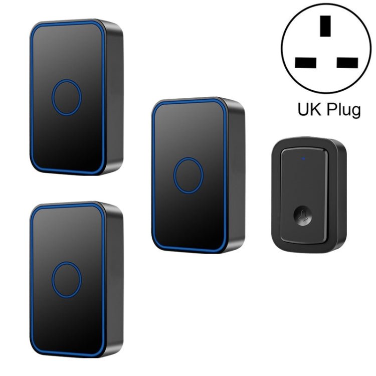 CACAZI A19 One Button Three Receivers Wireless Music Doorbell without Battery - Trustpick