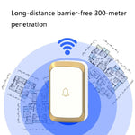 CACAZI A20 Smart Home Wireless Doorbell Digital Music Remote Control Waterproof Doorbell - Trustpick