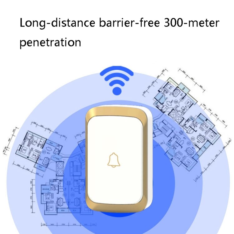 CACAZI A20 Smart Home Wireless Doorbell Digital Music Remote Control Waterproof Doorbell - Trustpick