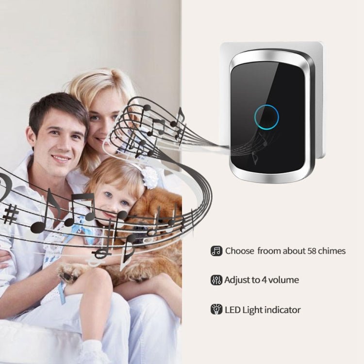 CACAZI A50 1 For 1 Wireless Music Doorbell without Battery - Trustpick