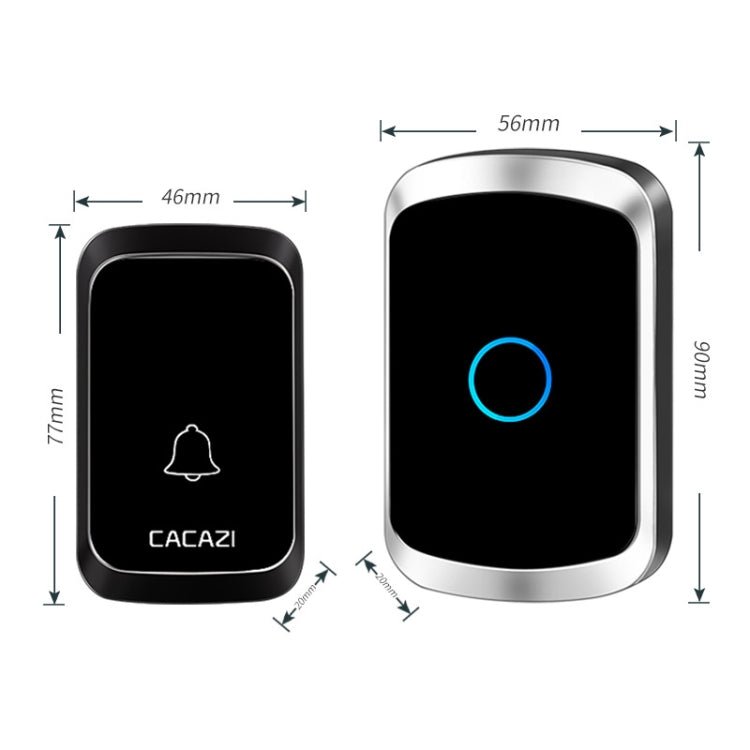 CACAZI A50 1 For 1 Wireless Music Doorbell without Battery - Trustpick