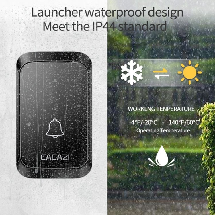 CACAZI A50 1 For 1 Wireless Music Doorbell without Battery - Trustpick