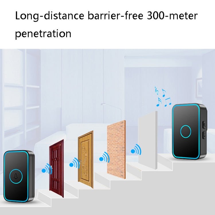 CACAZI A78 Long - Distance Wireless Doorbell Intelligent Remote Control Electronic Doorbell - Trustpick