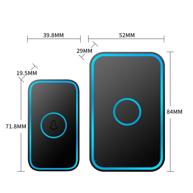 CACAZI A78 Long - Distance Wireless Doorbell Intelligent Remote Control Electronic Doorbell - Trustpick